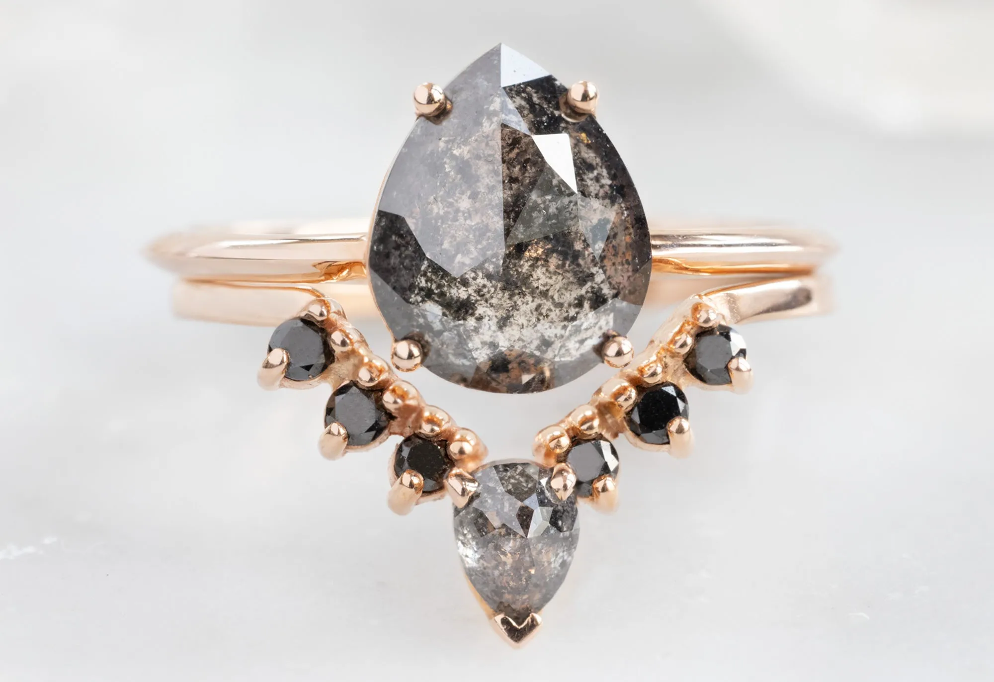 The Bryn Ring with a Rose-Cut Black Diamond
