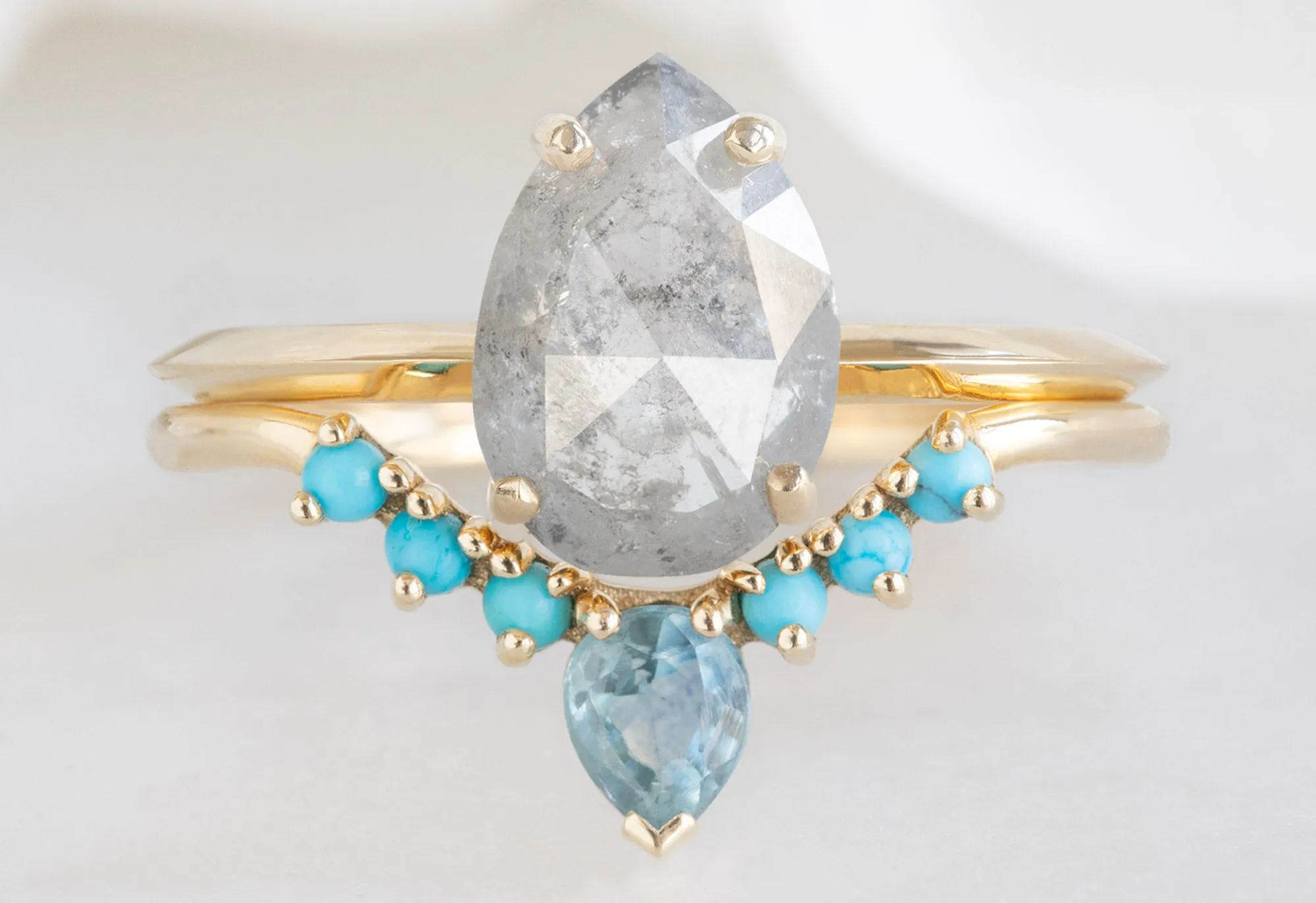 The Bryn Ring with a Rose-Cut Icy-White Diamond