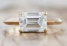 The Bryn Ring with an Emerald-Cut Lab Grown Diamond