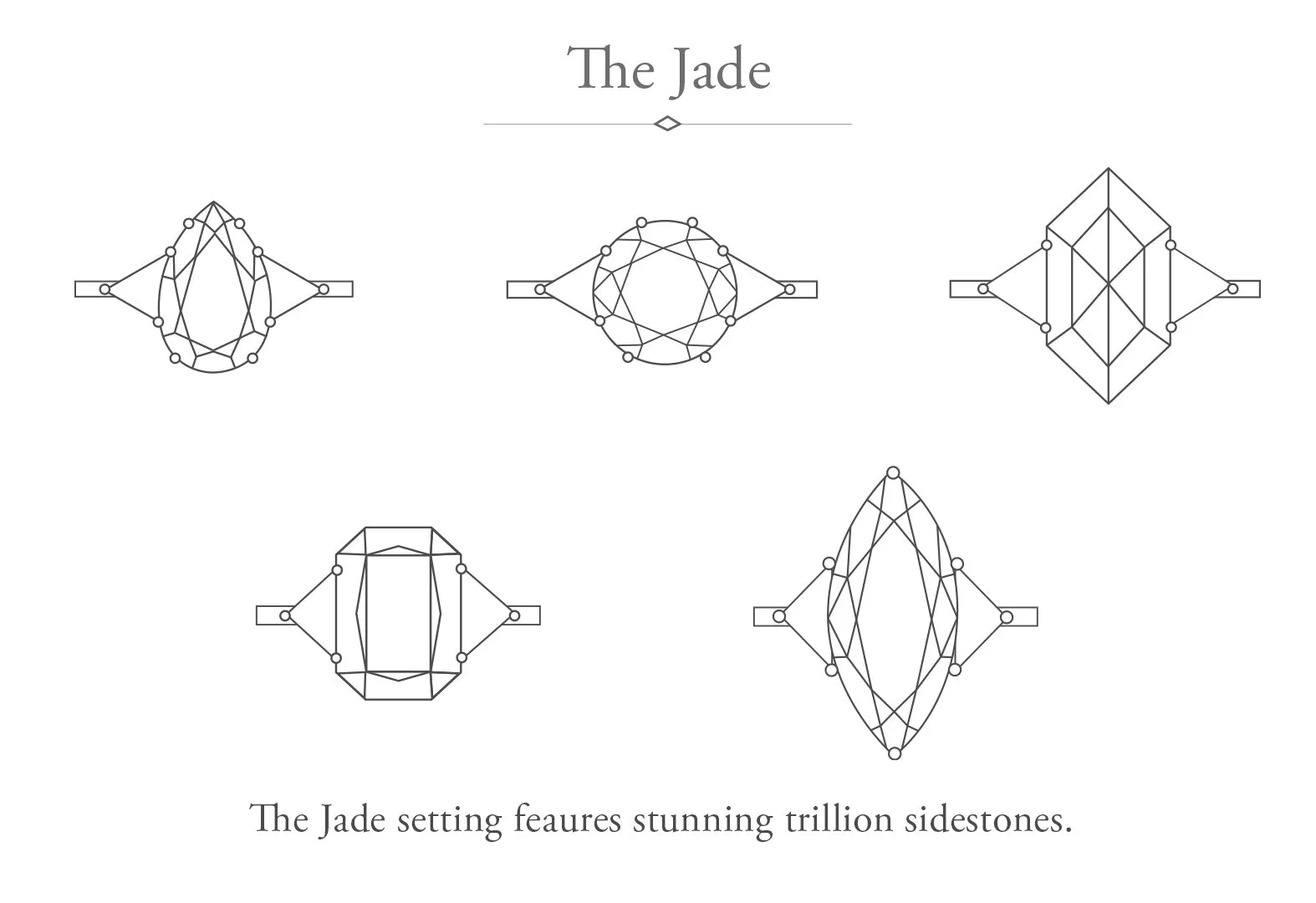 The Jade Ring with a Salt and Pepper Hexagon Diamond