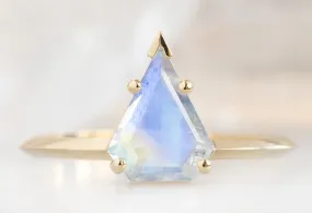 The Sage Ring with a 1.17ct Shield-Cut Moonstone