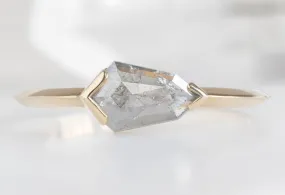 The Sage Ring with a .62ct Salt and Pepper Geometric Diamond
