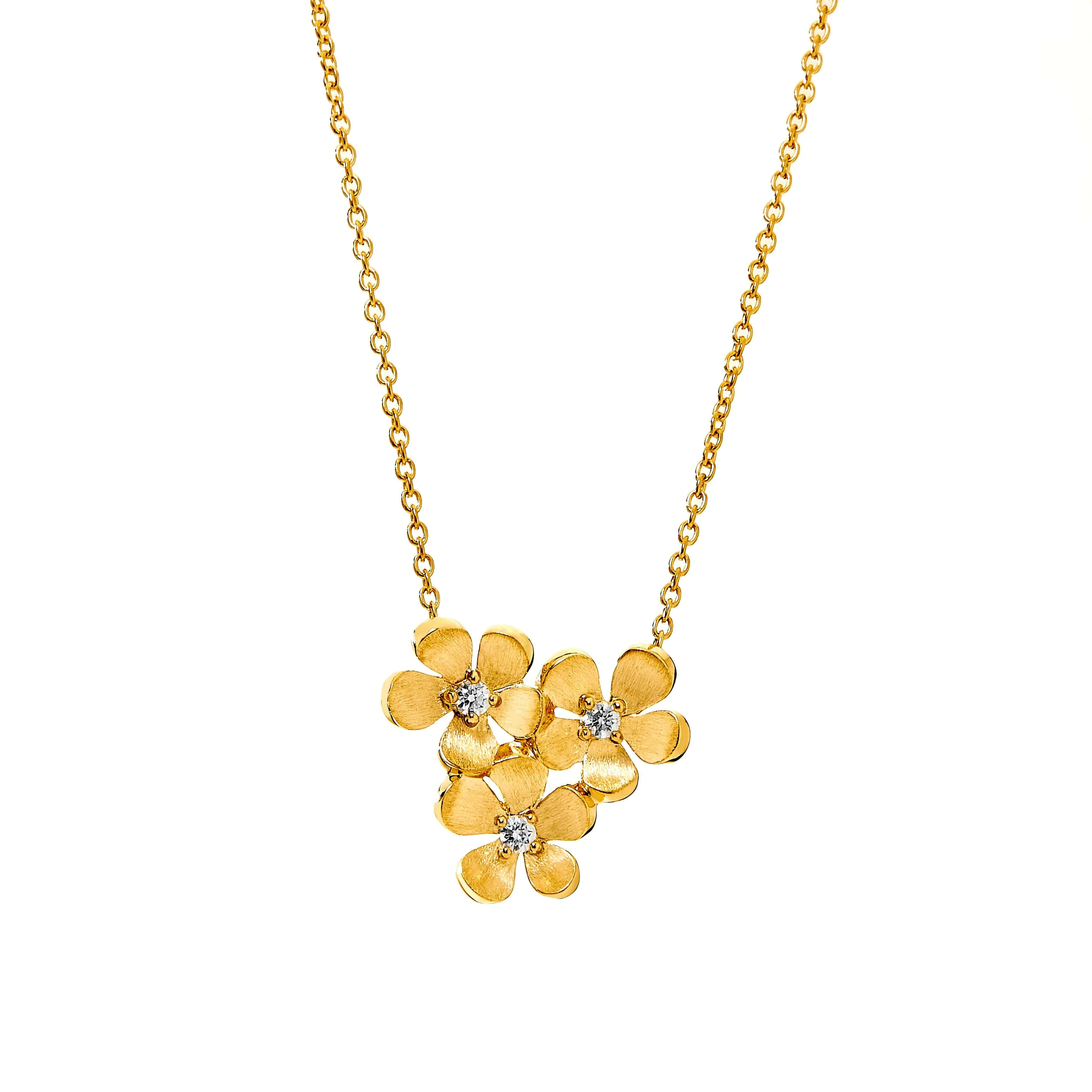 Three Flower Necklace