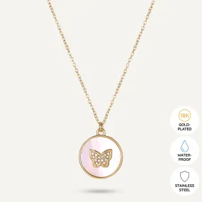 Vibes | Dreamy Butterfly Pendant Necklace | 18K Gold-Plated