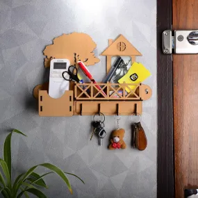 Wooden key holder with Photo Frame