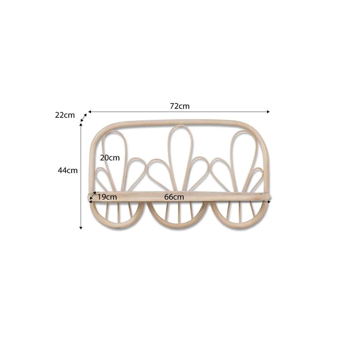 Ziggy Rattan Wall Shelf Ledge